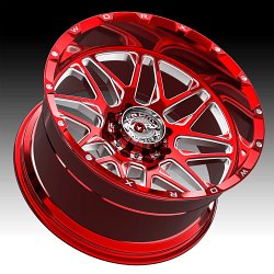 Worx Offroad Forged WF819RT Red Milled Custom Truck Wheels 2